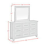 Canterbury Dresser and Mirror Set in Grey