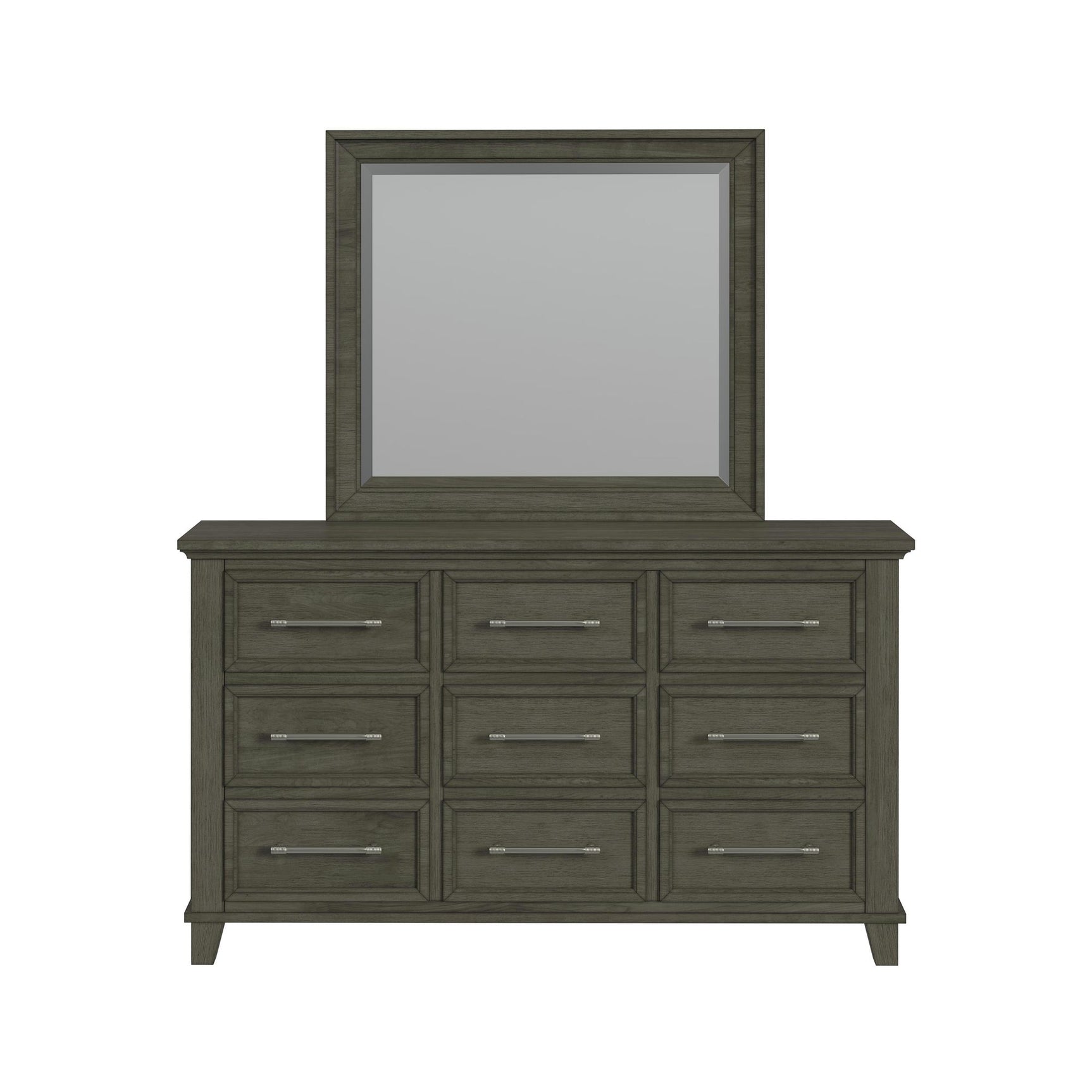 Canterbury Dresser and Mirror Set in Grey - Tampa Furniture Outlet