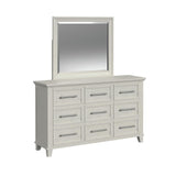 Canterbury Dresser and Mirror Set in Ivory - Tampa Furniture Outlet