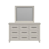 Canterbury Dresser and Mirror Set in Ivory - Tampa Furniture Outlet