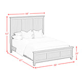 Canterbury Queen Panel Bed in Grey - Tampa Furniture Outlet