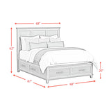 Canterbury Queen Storage Bed in Ivory - Tampa Furniture Outlet