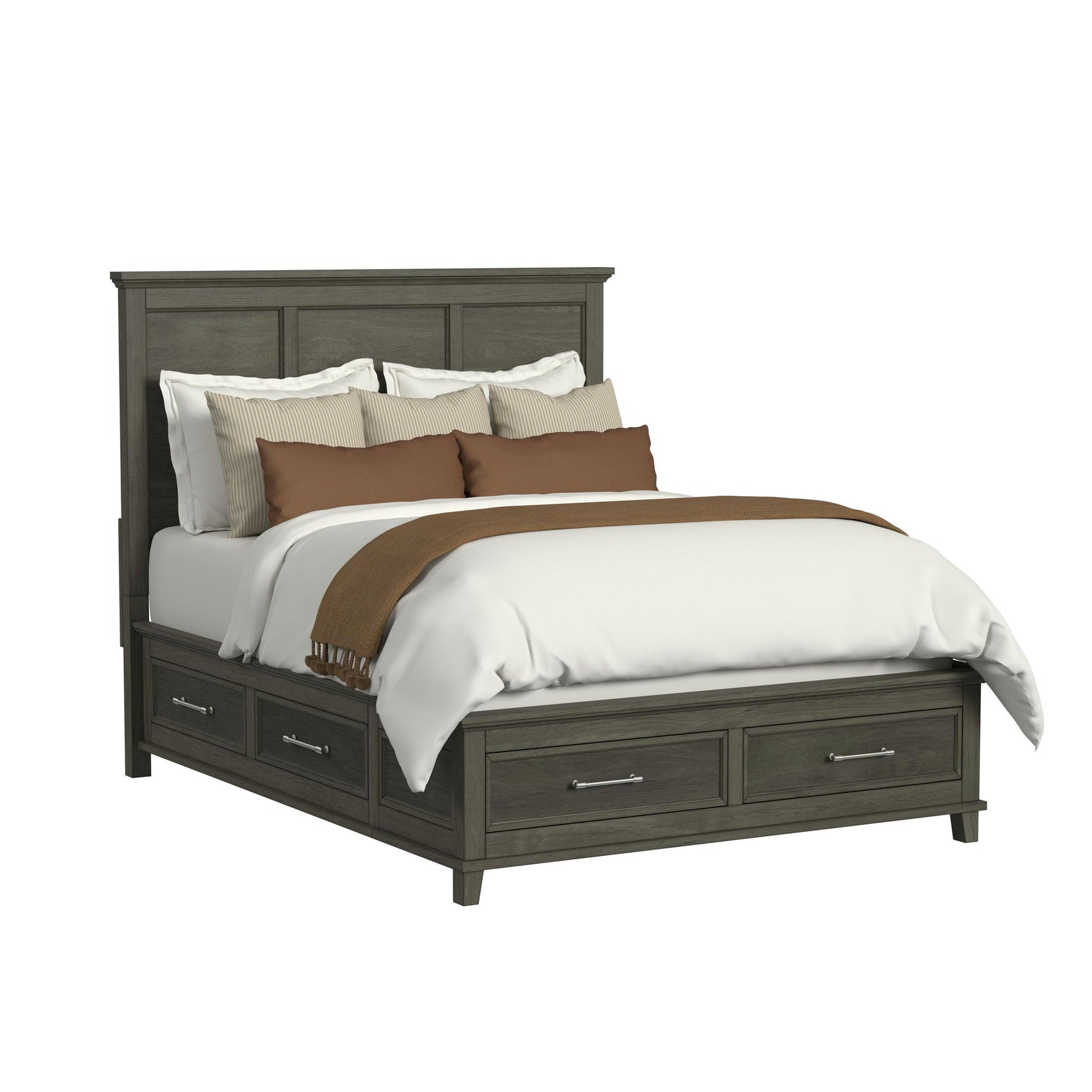 Canterbury Queen Storage Bed in Grey - Tampa Furniture Outlet