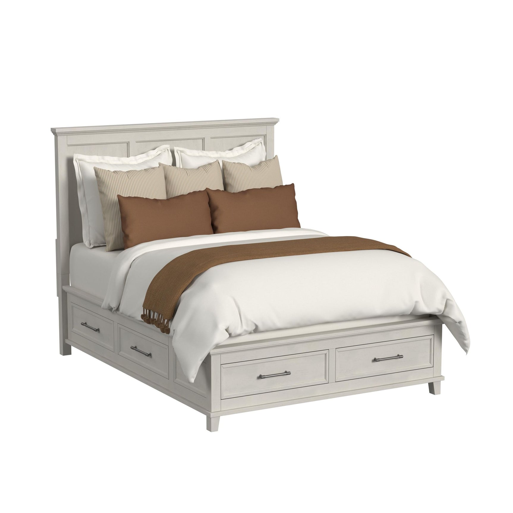 Canterbury Queen Storage Bed in Ivory - Tampa Furniture Outlet