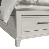 Canterbury Queen Storage Bed in Ivory - Tampa Furniture Outlet
