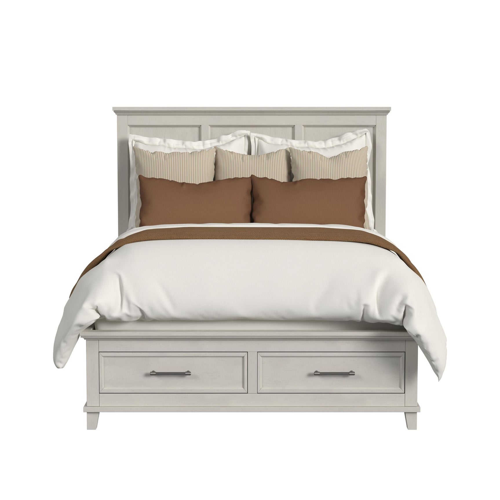Canterbury Queen Storage Bed in Ivory - Tampa Furniture Outlet