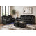 Carlo Power Motion Loveseat with Power Headrest, Console and LED in Pebble Black – SKU U-8900-8206-285PP | Elements
