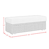 Carmona Ottoman - Natural and Olefin Beige - Tampa Furniture Outlet