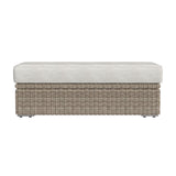 Carmona Ottoman - Natural and Olefin Beige - Tampa Furniture Outlet