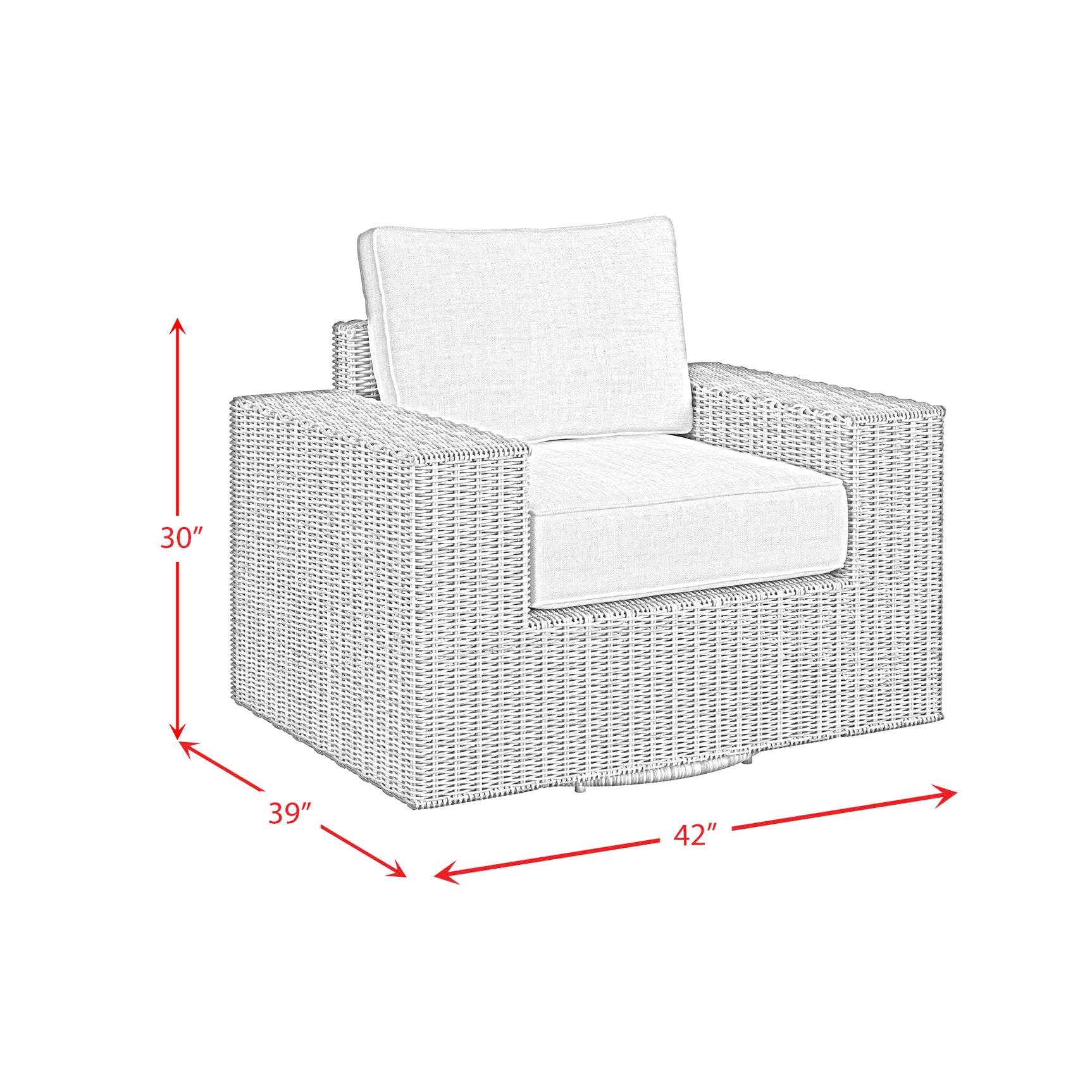 Carmona Swivel Chair - Natural and Olefin Beige - Tampa Furniture Outlet