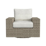 Carmona Swivel Chair - Natural and Olefin Beige - Tampa Furniture Outlet
