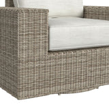 Carmona Swivel Chair - Natural and Olefin Beige - Tampa Furniture Outlet