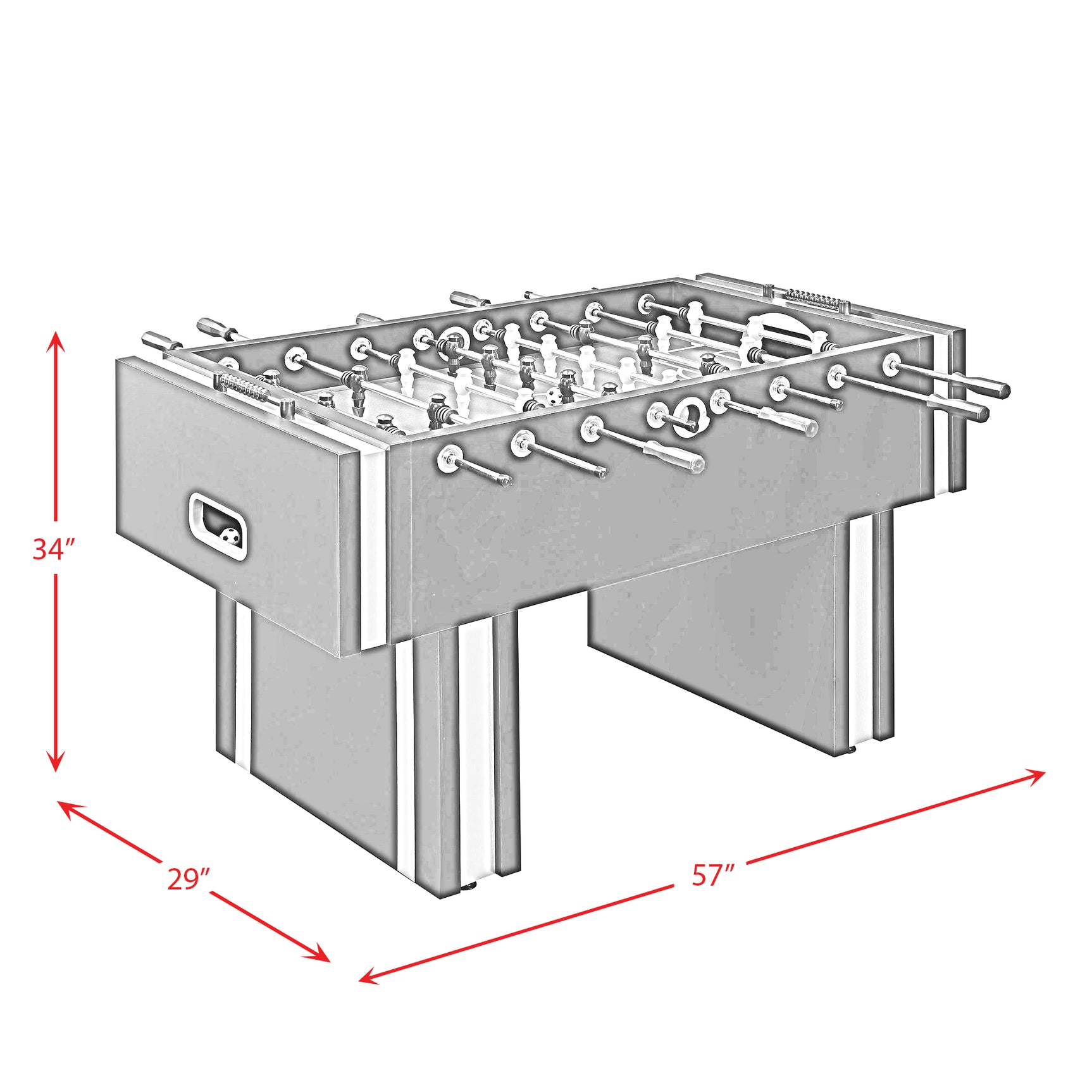 Clara Foosball Table - Tampa Furniture Outlet