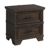 Colorado City 2-Drawer Nightstand with USB in Charcoal - Tampa Furniture Outlet