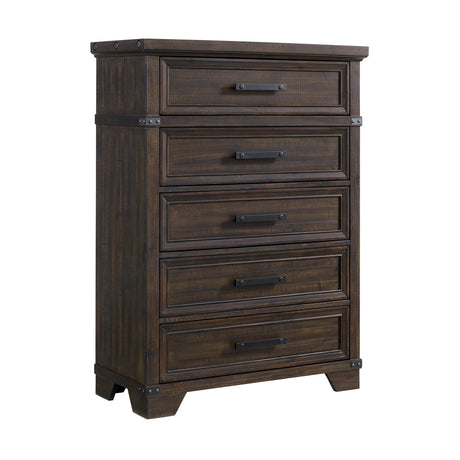 Colorado City 5-Drawer Chest in Charcoal - Tampa Furniture Outlet