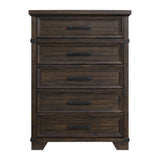 Colorado City 5-Drawer Chest in Charcoal - Tampa Furniture Outlet