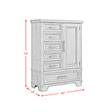 Colorado City 6-Drawer Door Chest in Charcoal - Tampa Furniture Outlet