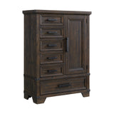 Colorado City 6-Drawer Door Chest in Charcoal - Tampa Furniture Outlet
