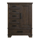 Colorado City 6-Drawer Door Chest in Charcoal - Tampa Furniture Outlet