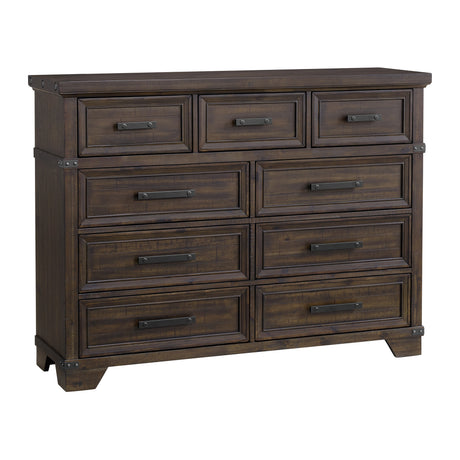 Colorado City 9-Drawer Dresser in Charcoal - Tampa Furniture Outlet