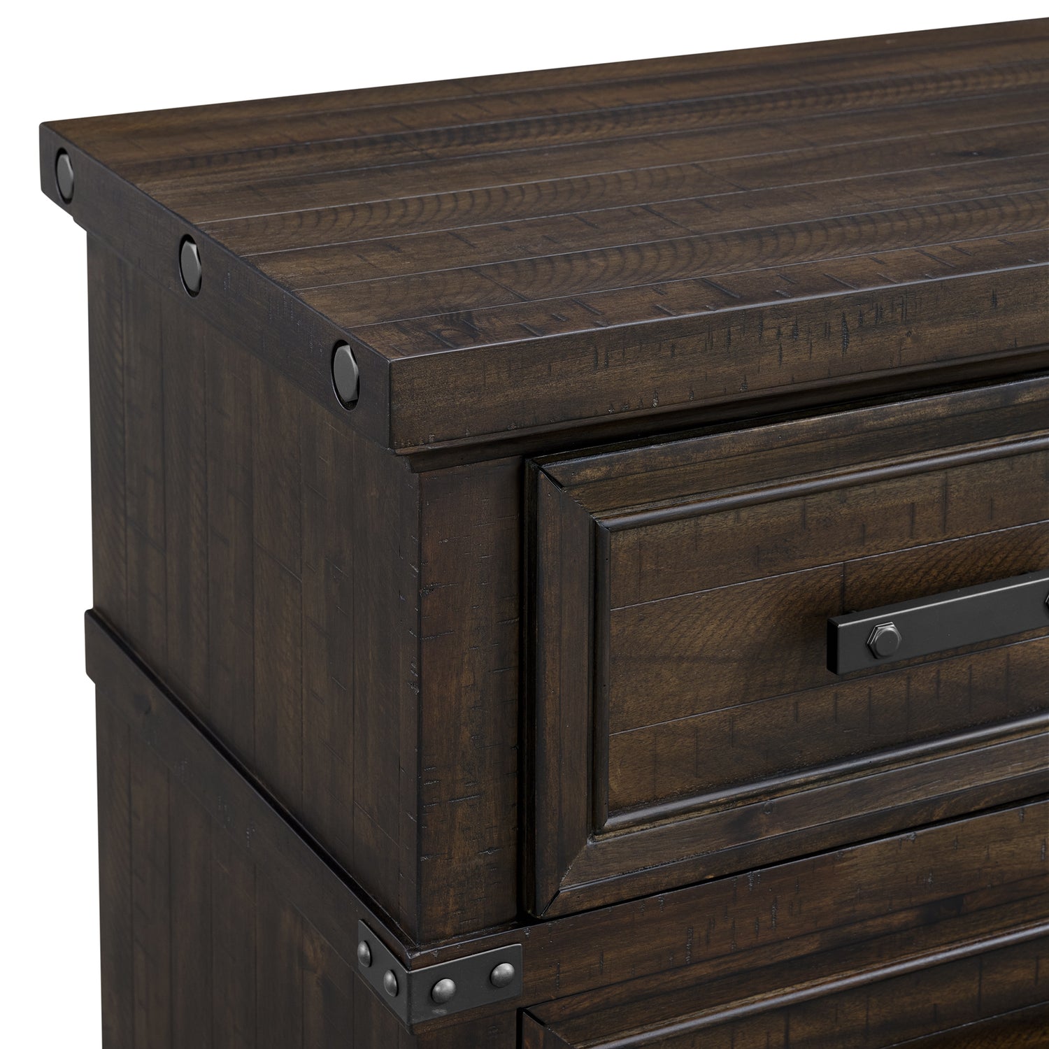 Colorado City Dresser and Mirror Set in Charcoal - Tampa Furniture Outlet