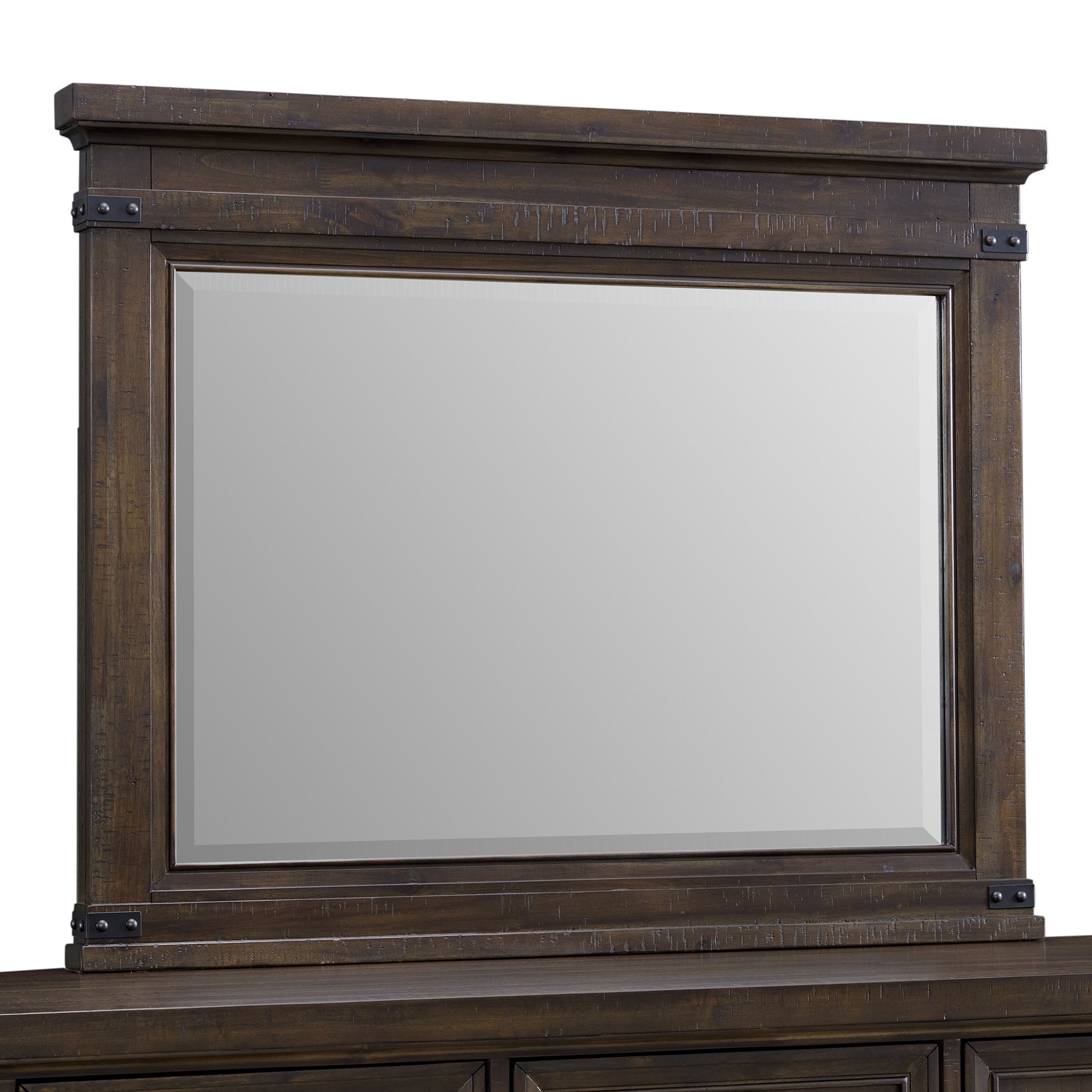 Colorado City Dresser and Mirror Set in Charcoal - Tampa Furniture Outlet