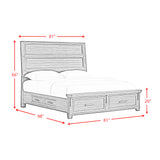Colorado City King Storage Bed in Charcoal - Tampa Furniture Outlet