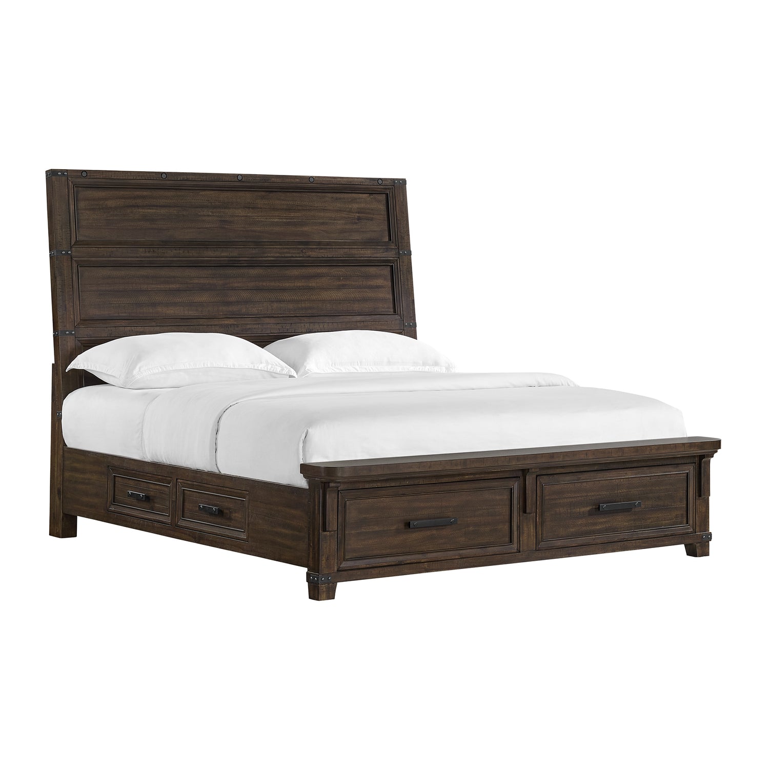 Colorado City King Storage Bed in Charcoal - Tampa Furniture Outlet