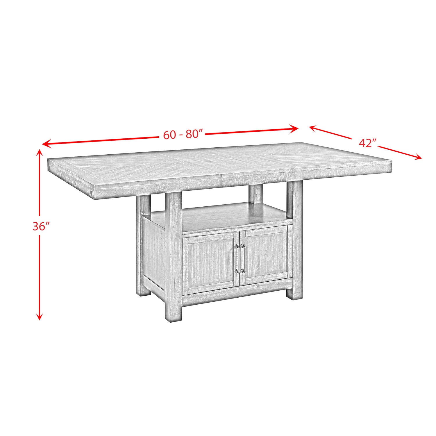 Colorado Counter Table - Tampa Furniture Outlet