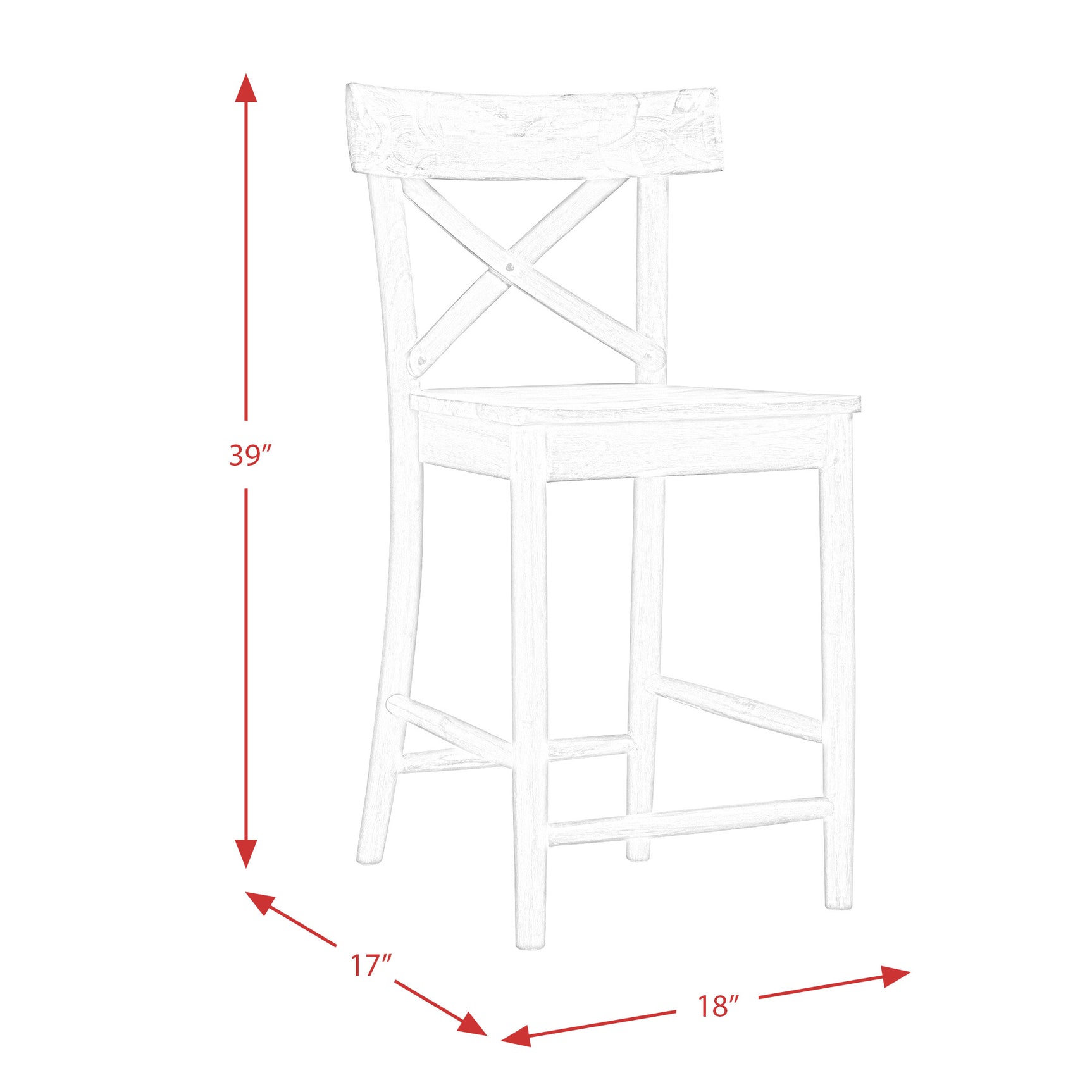 (D210-22C) Coronado- 24'' Counter Stool- Chocolate