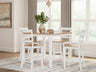 Tampa Furniture Outlet - Ashley Furniture - Gesthaven Dining Room - DRM Counter Table Set (5/CN) / Natural/White - D398-223