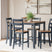 Tampa Furniture Outlet - Ashley Furniture - Gesthaven Dining Room - DRM Counter Table Set (5/CN) / Natural/Blue - D399-223