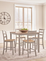 Tampa Furniture Outlet - Ashley Furniture - Harperfeld Dining Room - DRM Counter Table Set (5/CN) - PCD403-223
