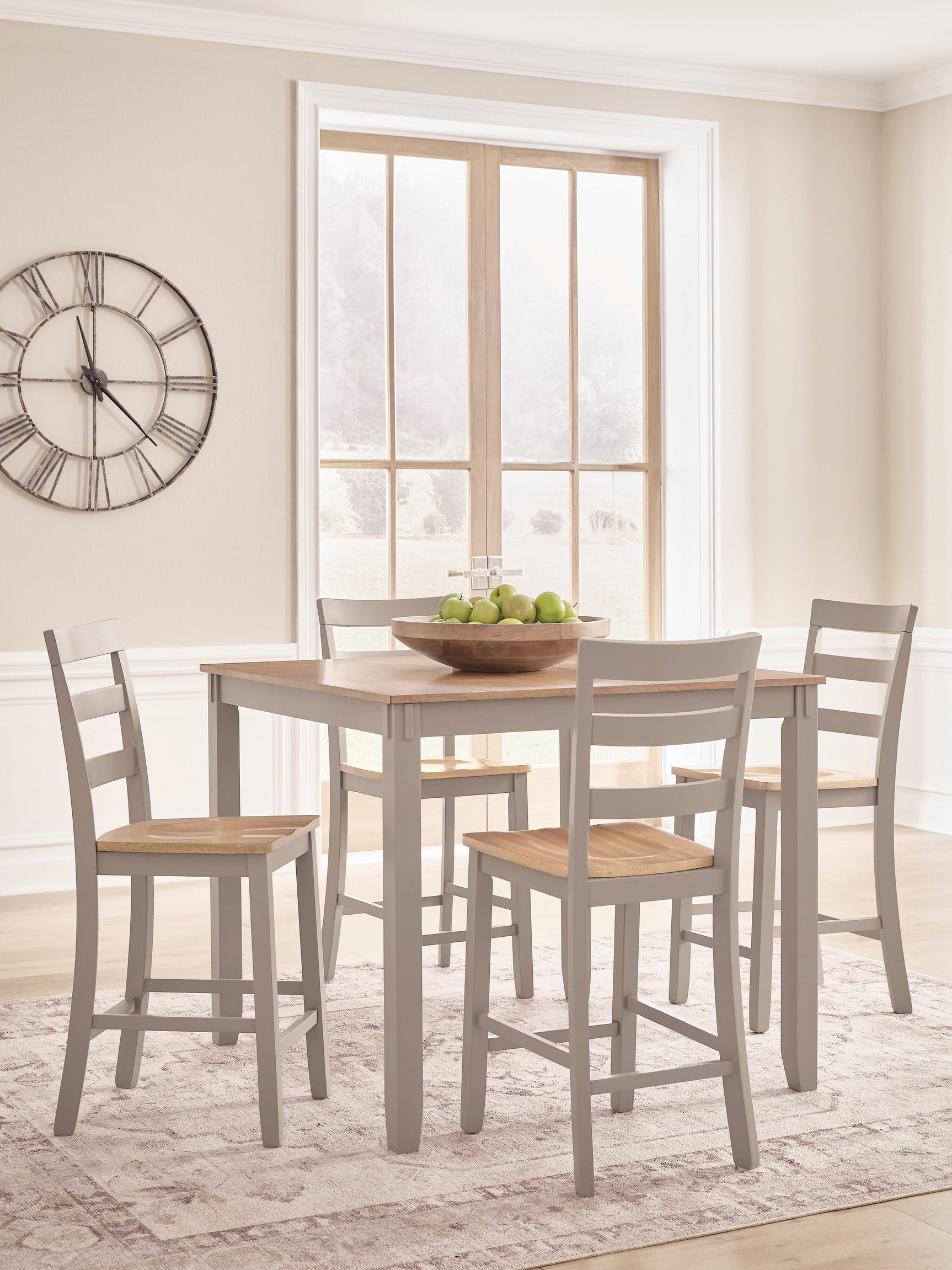 Tampa Furniture Outlet - Ashley Furniture - Harperfeld Dining Room - DRM Counter Table Set (5/CN) - PCD403-223