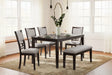 Tampa Furniture Outlet - Ashley Furniture - Langwest Dining Room - DRM Counter Table Set (5/CN) / Brown - D422-223