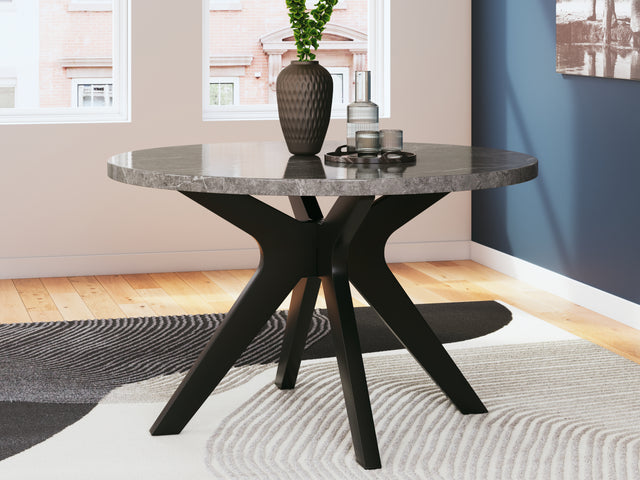 Tampa Furniture Outlet - Ashley Furniture - Glinari Dining Room - Dining Chair  (Set of 2) / Taupe/Black - D476-01X2
