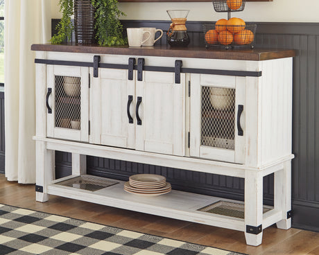 Tampa Furniture Outlet - Ashley Furniture - Valebeck Dining Room - Dining Room Server / White/Brown - D546-60