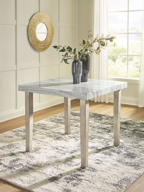 Tampa Furniture Outlet - Ashley Furniture - Larawyn Dining Room - Square DRM Counter Table / Bisque - PCD575-13