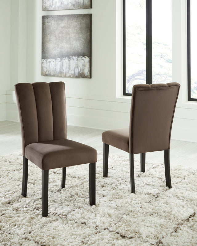Tampa Furniture Outlet - Ashley Furniture - Jeshina Dining Chair (Set of 2) - Dining Chair (Set of 2) / Mocha - PCD581-01X2