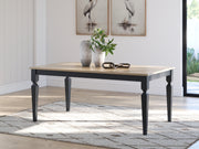 Tampa Furniture Outlet - Ashley Furniture - Brenkerton Dining Table - Rectangular Dining Room Table / Grayish Brown/Black - PCD591-25