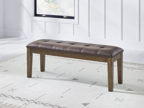 Tampa Furniture Outlet - Ashley Furniture - Urbinforte Dining Room - Large UPH Dining Room Bench / Light Brown - PCD592-00