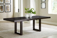 Tampa Furniture Outlet - Ashley Furniture - Neymorton Dining Room - RECT DRM Butterfly EXT Table / Dark Grayish Brown - D618-35