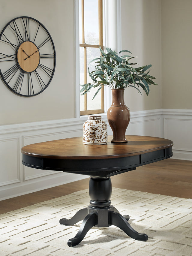 Tampa Furniture Outlet - Ashley Furniture - Clorazi Dining Room - Oval DRM Butterfly EXT Table - PCD619-48