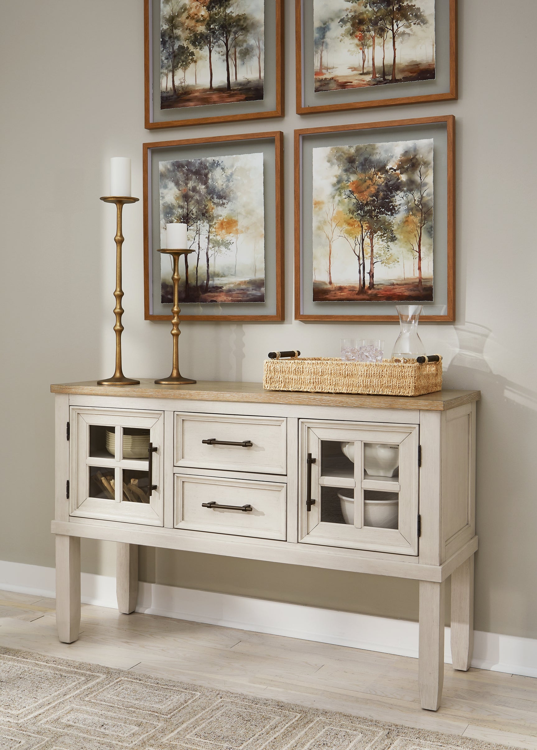 Tampa Furniture Outlet - Ashley Furniture - Shaybrock Dining Room - Dining Chair (Set of 2) / Multi - D683-02X2