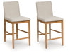 Tampa Furniture Outlet - Ashley Furniture - Isanti Dining Room - Counter Height Barstool (Set of 2) / Light Brown - D752-124X2