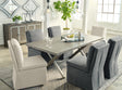Tampa Furniture Outlet - Ashley Furniture - Krystanza Dining Room - Rectangular Dining Room Table / Weathered Gray - D766-25