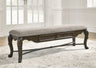 Tampa Furniture Outlet - Ashley Furniture - Maylee Dining Room - Dining Extension Table / Dark Brown / 44"W x 108.5"D x 30"H - D947D5