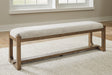 Tampa Furniture Outlet - Ashley Furniture - Cabalynn Dining Room - RECT Dining Room Counter Table / Light Brown / 76"W x 34"D x 36"H - D974-13