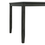 Alex Grey 60" 7 PC Counter Set (Grey Table with Black PU Seat) - Tampa Furniture Outlet