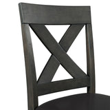 Alex Grey 60" 7 PC Counter Set (Grey Table with Black PU Seat) - Tampa Furniture Outlet